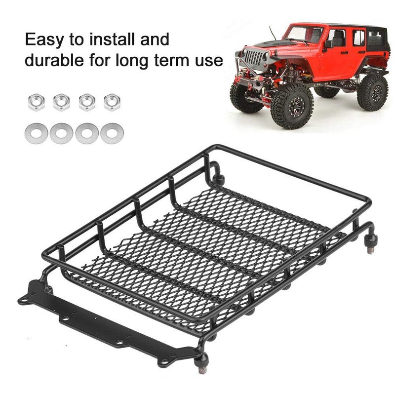 Dilwe RC Roof Rack Luggage, Model Vehicle Accessory Steel Luggage Tray Roof Rack for 1/10 RC Crawler Car(M) - Image 3